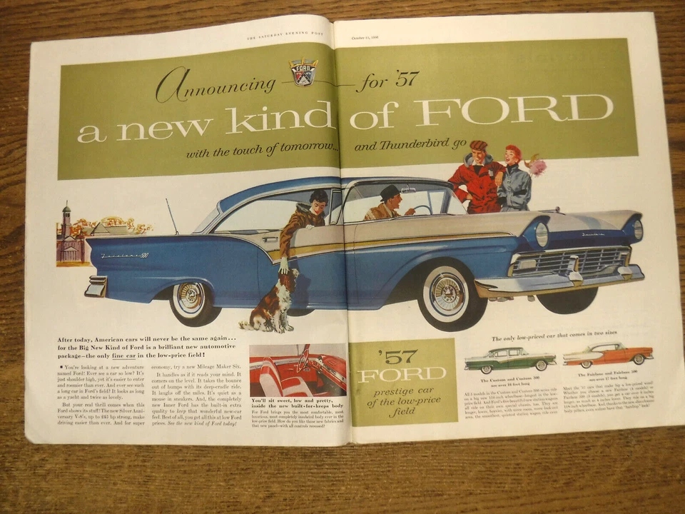 Saturday Evening Post October 13, 1956 N. Rockwell cover 1950's Ads Styles Autos - Image 4 of 4