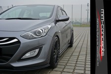CUP Seitenschweller Ansätze SCHWARZ für Hyundai i30 MK2 GD Side Skirts Leisten