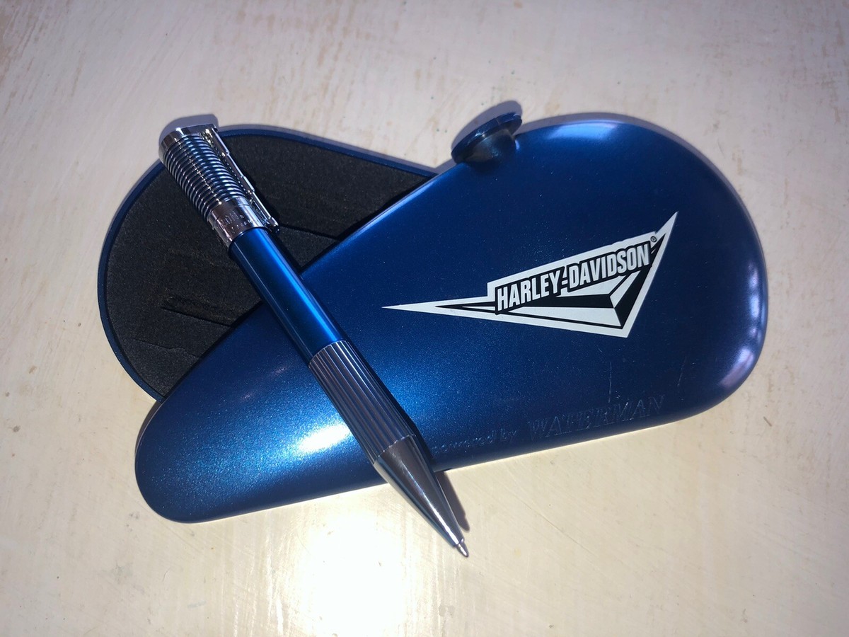 WATERMAN HARLEY DAVIDSON BALLPOINT PEN BLUE/CHROME | eBay