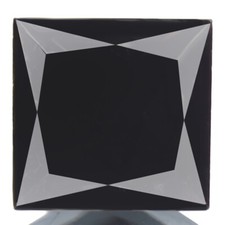 Natural Jet Black Diamond 3.59ct Fantastic Princess Cut Certifiable Real Diamond