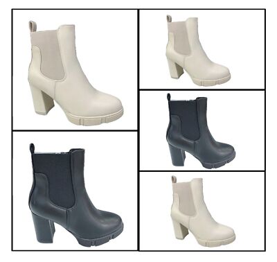 Damenmode halbhohe halbhohe Winterstiefeletten Biker-Schuhgröße