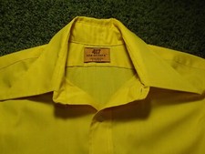 vintage 60s VAN HEUSEN no iron gold shirt dacron vanopress dagger collar mens SM
