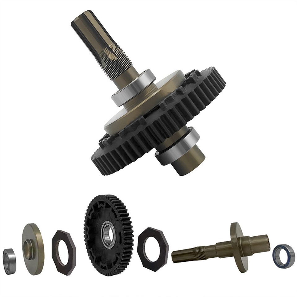 Metal Center Drive Shaft & Spur Gear Upgrade For Arrma 1/10 4x4 RC Cars - Blue