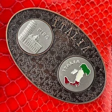 ITALY🇮🇹METAL FRIDGE MAGNET✅LEANING TOWER OF PISA AND MAP TOURISTIC SOUVENIR🎗