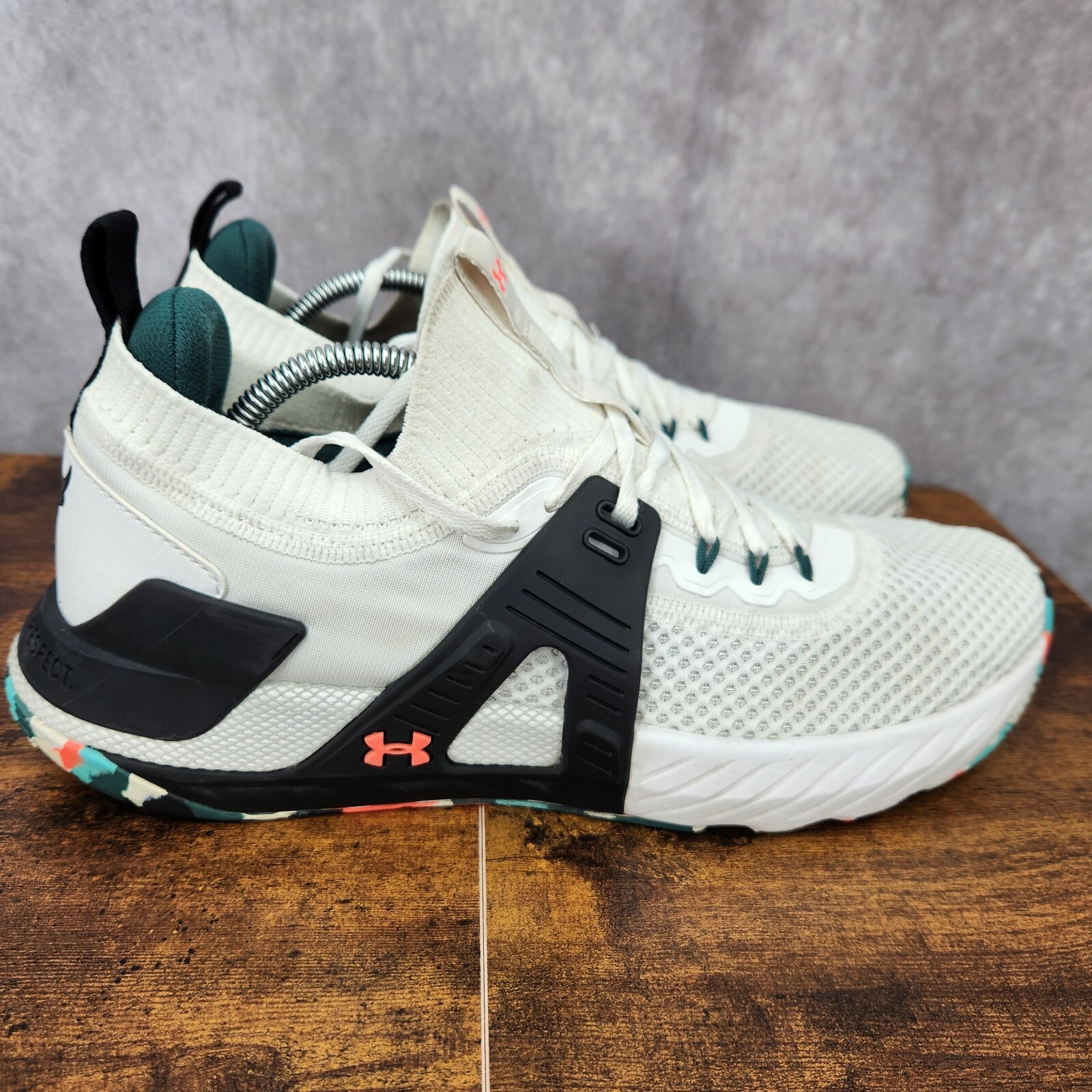 Under Armour Project Rock Training Shoes Mens White Marble