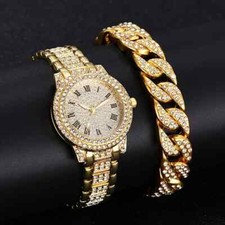 Reloj De Cuarzo Con Diamantes Para Mujer Pulsera Elegante Femenina De Marca Lujo