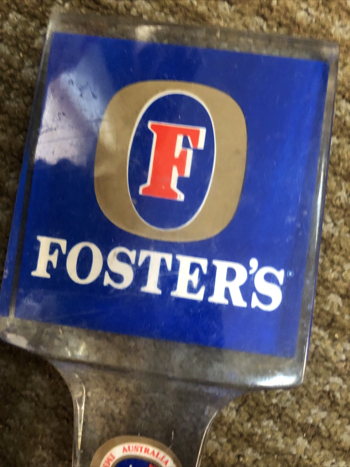 Vintage Lucite Foster's Beer Tap Handle Keg Knob Brew Bar Collector