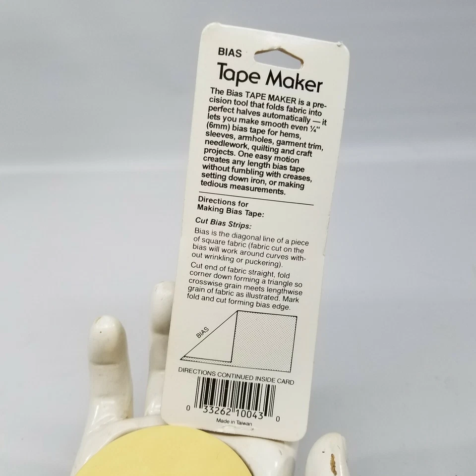 W.H. Collins Inc. 1/4" (6 mm) C43 Bias Tape Maker for Sewing Crafts - Image 2 of 2