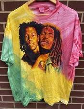 Vintage 1980's BOB MARLEY Reggae Jamaica Hand Painted XL