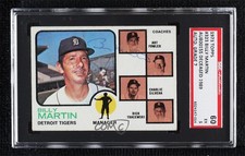 SGC Authentic 1973 Topps Billy Martin Art Fowler #323 SGC Authentic 60 Auto 14rq