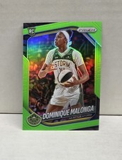 DOMINIQUE MALONGA 2025 WNBA Prizm LIME GREEN PRIZM ~ Color Match RC #'d /225
