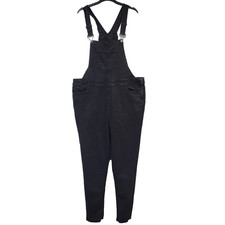 New Look Dungarees Black Tapered Leg Stretch Denim Women's Size 20 W40 L30