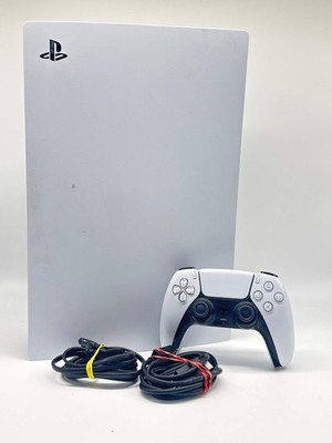 Sony PlayStation 5 Digital Edition CFI-1000B 825GB White w/ Power & HDMI Cables,