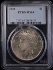 1922 Peace Silver Dollar $1- PCGS MS64 Uncirculated US 90% Silver Dollar