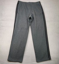 Adidas Sweatpants Men's XL Dark Gray 3 Black Striped Loose Baggy Straight Y2K