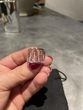 Swarovski Crystal Ring Pink Size 50 Excellent Condition