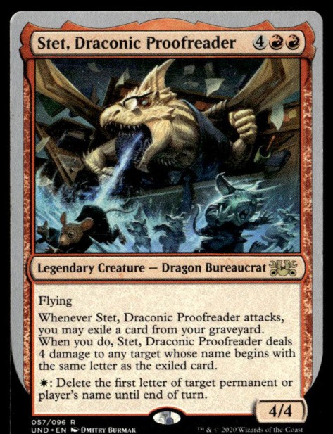 Unsanctioned #57 Stet, Draconic Proofreader