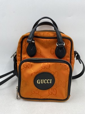Gucci Orange GG Nylon Off The Grid Mini Bag Crossbody Shoulder Bag COA