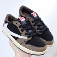 Travis Sc0tt x Jordan 1 Low Dark Mocha Kids Size US 8C-3Y 
