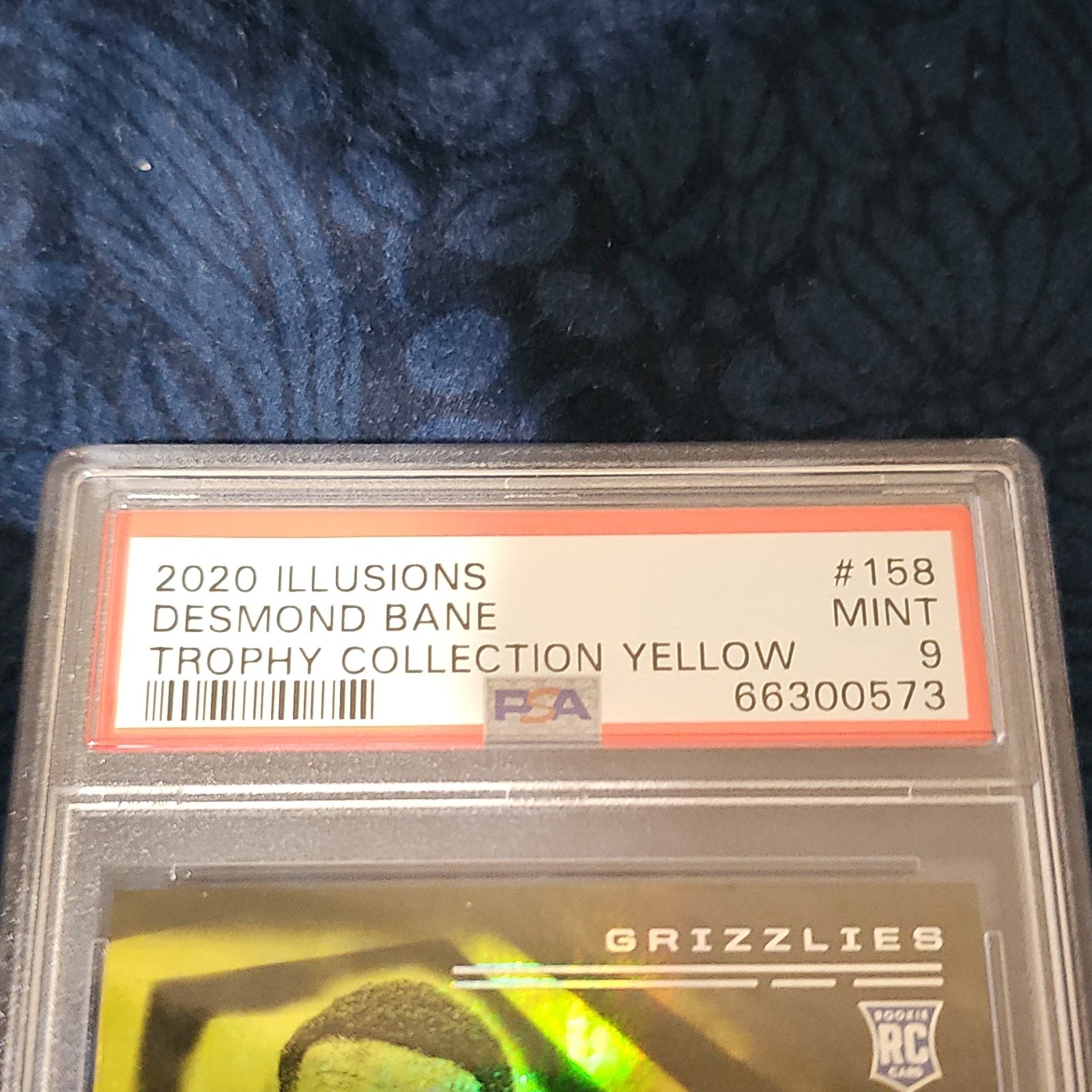 Panini Illusions 2020-21 Desmond Bane Trophy Yellow #158 /149 RC PSA 9 view 4
