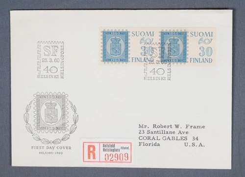 MayfairStamps Finland FDC 1960 100th Stamp Anniversary First Day Cover aaw_39981