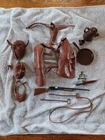 Marx Johnny West Parts Accessories Chaps Rifle Mask Holster Coffee Pan Lasso Etc
