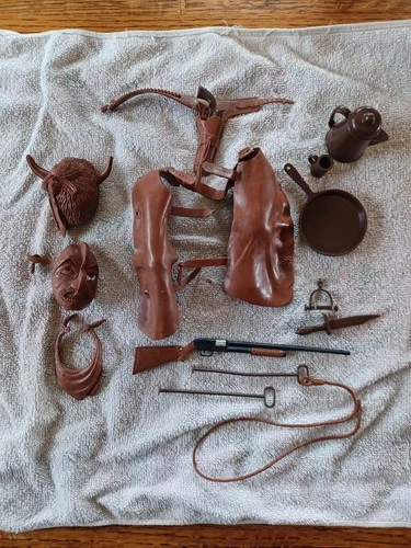 Marx Johnny West Parts Accessories Chaps Rifle Mask Holster Coffee Pan Lasso Etc