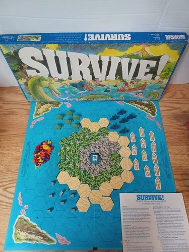 1982 Survive Game by Parker Brothers 100% Complete Board Game Vintage