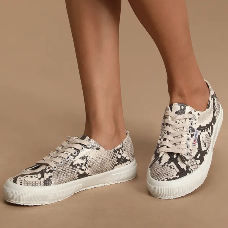 NWOT Superga Synth python snake print sneakers si… - image 1