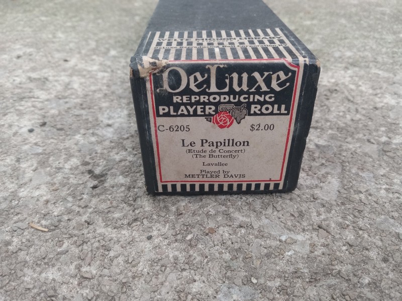 Vintage DeLuxe Reproducing Player Piano Roll #C-6205 Le Papillon   The Butterfly