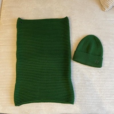 CECIL Strickmütze & Loop-Schal Set, Farbe: dunkelgrün