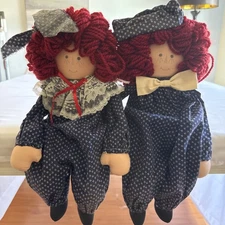 VTG Raggedy Ann Handcrafted Wood Block Sitter 15" Doll