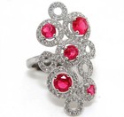 6CT Heat Treated Rubellite Tourmaline 925 Sterling Silver Ring Sz 6 F8-9 — photo 2