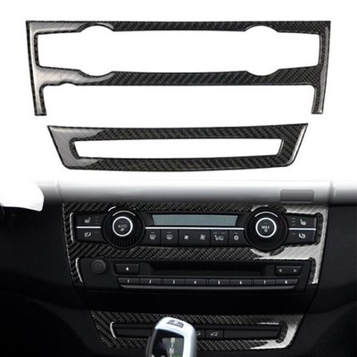 Middle Air Vent Switch Panel Cover Trim Carbon Fiber for BMW E70 X5 E71 X6 08-13