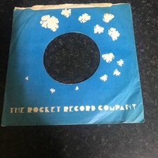 One 7"  ROCKET RECORD COMPANTY- Original Record  Sleeve -  1973 -76   - 1-26a