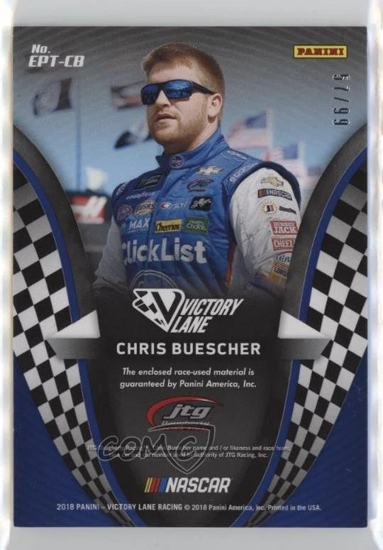 2018 Panini Victory Lane Green /99 Chris Buescher #EPT-CB - Image 2 of 2