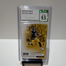 Graded Card 2020 Panini Playoff Chase Claypool Rookie #224 CSG 9.5 Slab Steelers