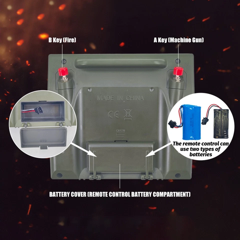 Remote Control Tank 1/16 Full-scale Remote Control Tank Toys Simulated YXTO - Image 2 of 4