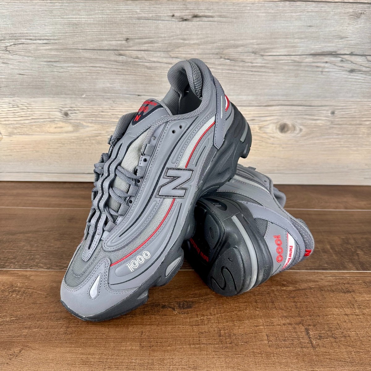 New Balance 1000 Mens Size 11.5 Grey Bright Red M1000JDB | eBay