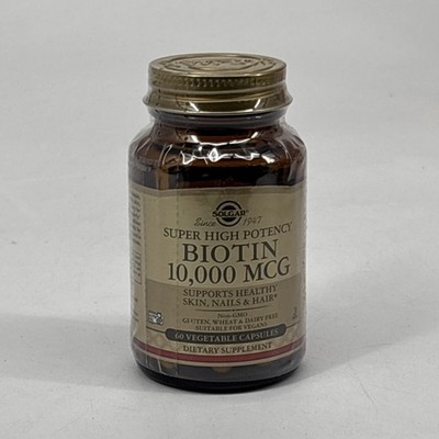 Solgar Biotin 10,000mcg 60 Vegetable Capsules