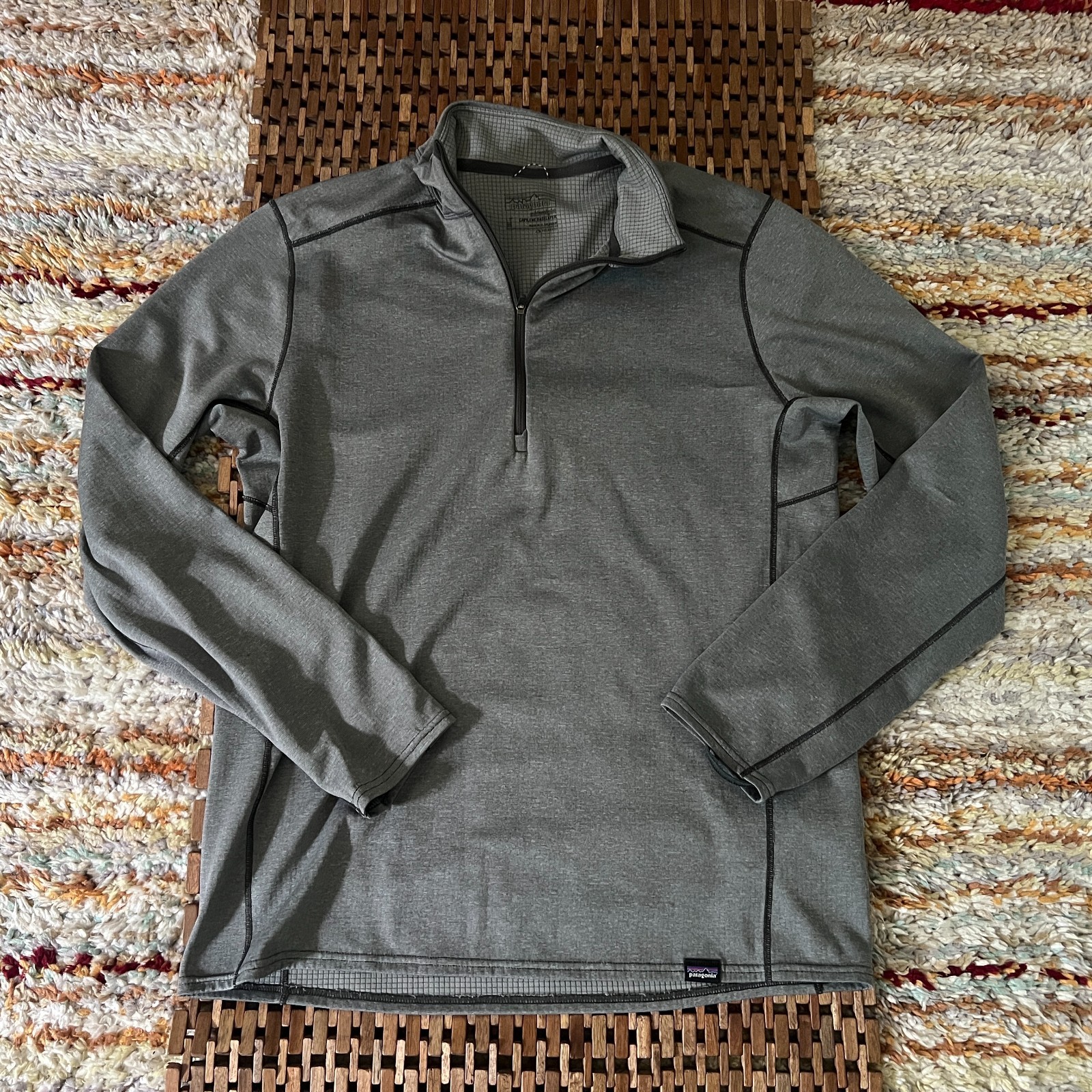 Patagonia Capilene L3 Performance 1/4 Zip Base Layer Sweater Grey Men's Medium M