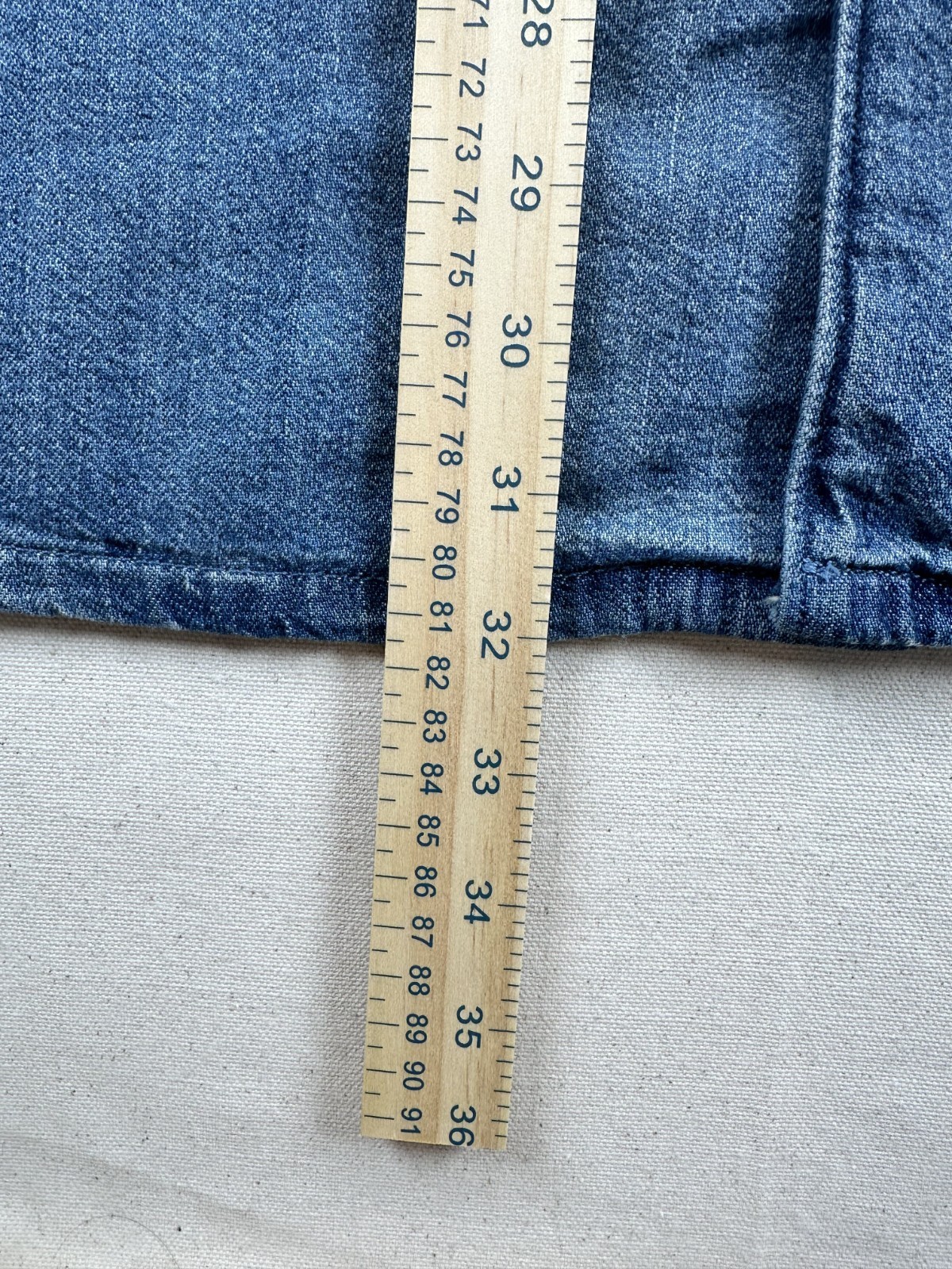 Levi's Oversized Denim Patchwork Button Up - Blue… - image 9