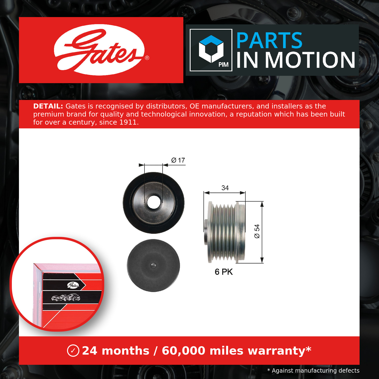 Overrunning Alternator Pulley fits VAUXHALL ZAFIRA C 1.6 2.0D 11 to 18 Clutch