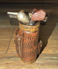 New Golf Bag Golf Clubs Christmas Ornament Brown 4.25"