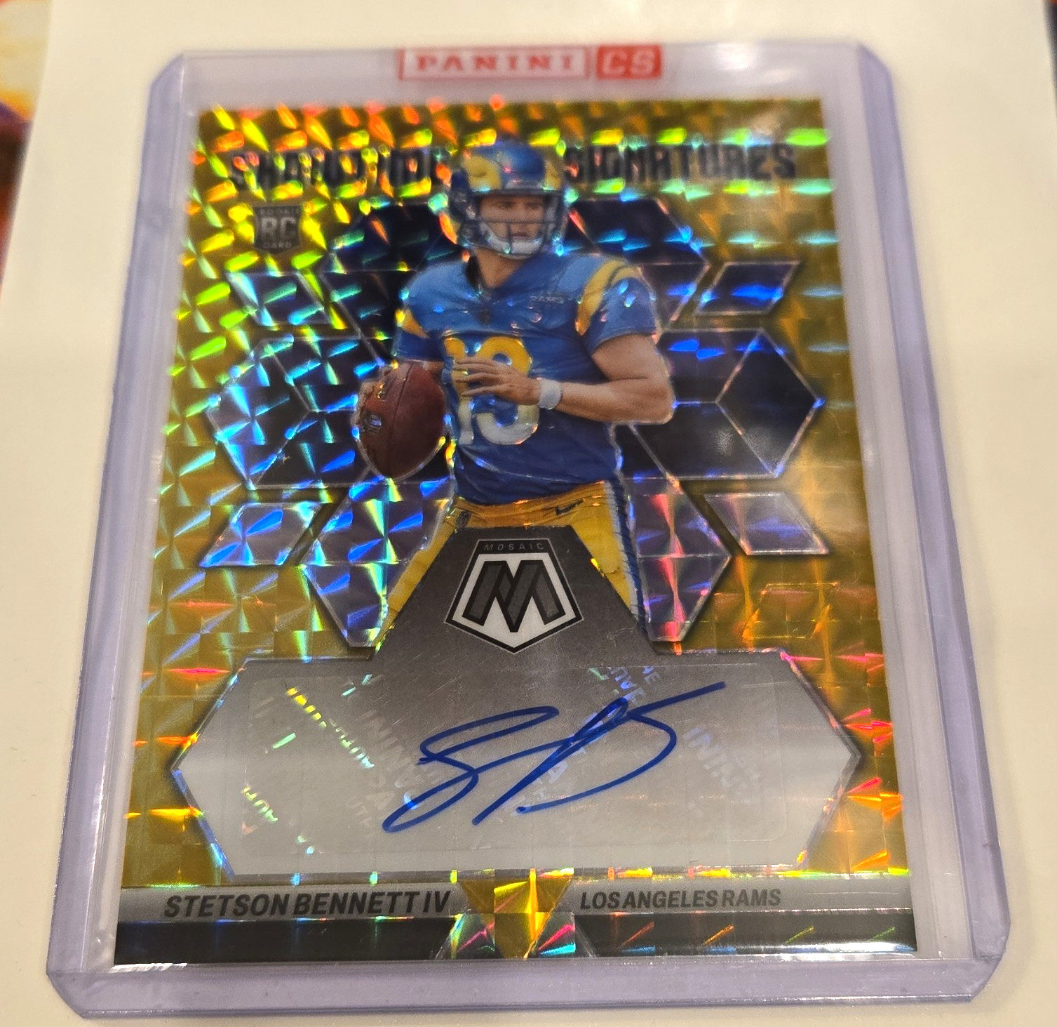 Stetson Bennett Panini Mosaic Showtime Signature #SSSB Gold