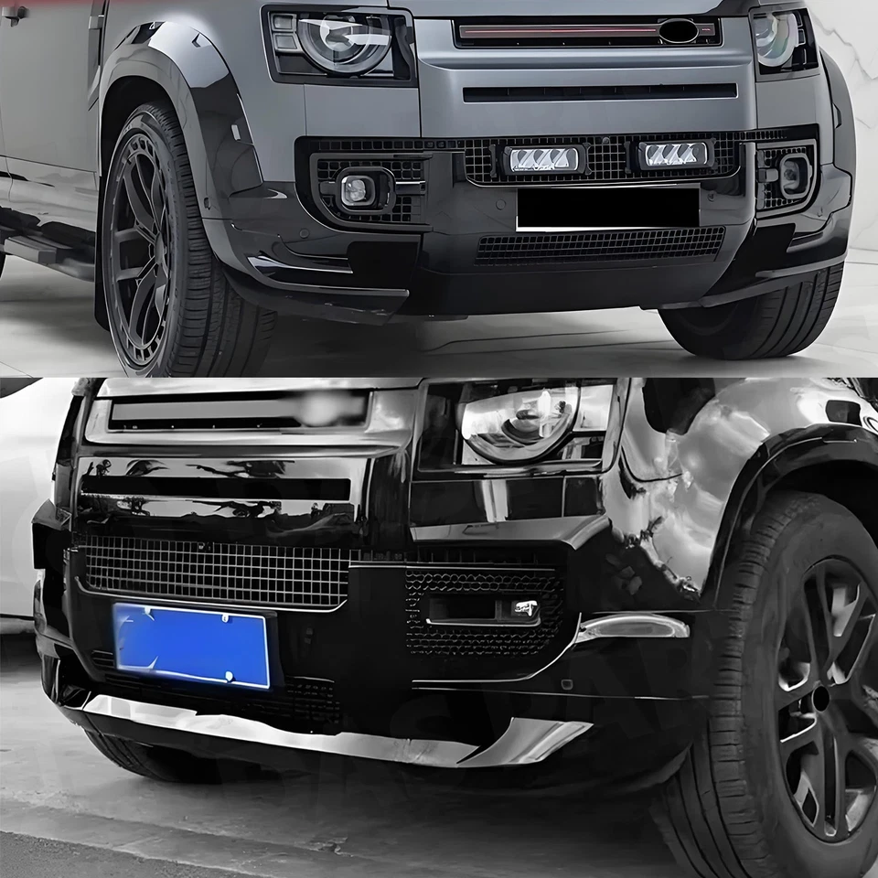 Front Lip Chin Canards Bumper Fits For Land Rover Defender 90 110 130 2020-2024 Foto 3 de 4