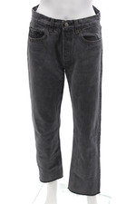 Levis Womens Cotton Zip Button Wide Leg Denim Jeans Charcoal Size EUR 30