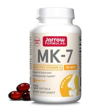 12/26 Jarrow Formulas MK-7 90 mcg - Bioactive Form of Vitamin K2-120 Servings S