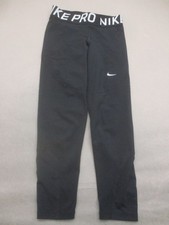 NIKE DRI-FIT PRO Size S Womens Black Stretch Waist Compression Crop Leggings 008