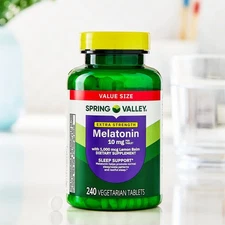 Spring Valley Melatonin Tablets - 10 mg 240 Count, Extra Strength Value Size